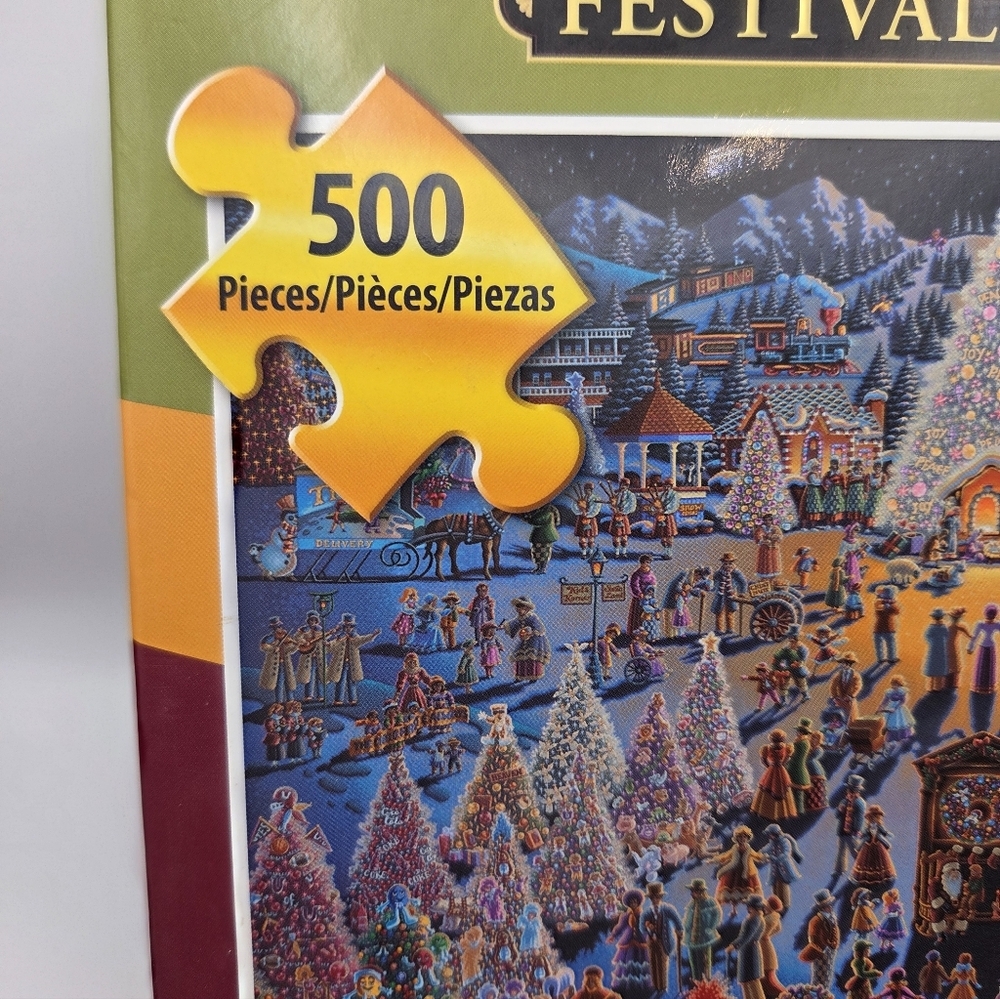 Dowdle Festival of Trees 500 Piece Jigsaw Puzzle USA Made - Picture 3 of 11
